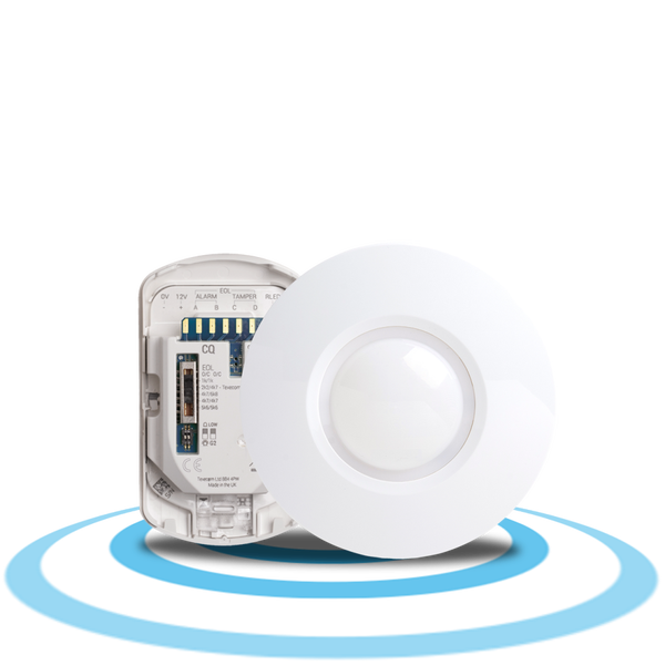 Kattoilmaisin Quad PIR, 9.3m / 360˚, Grade 2, valkoinen