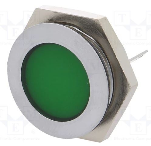 LED Merkkivalo, 24-28VDC, halkaisija 22mm, matala, IP67