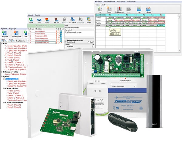 Yhden oven kulunvalvonta-paketti akkuvarmennuksella